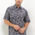 Kemeja Lengan Panjang Pierre Cardin Imperial Shadow Print - Smart Casual Look