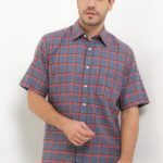 Kemeja Lengan Pendek Pierre Cardin Iron Slate Check - Grey Smart Casual Look