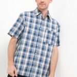 Kemeja Lengan Pendek Pierre Cardin Storm Surge Check - Navy Smart Casual Look