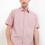 Kemeja Lengan Pendek Pierre Cardin Sediment Print -  Red Smart Casual Look