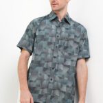 Kemeja Lengan Pendek Pierre Cardin Jungle Ops Print -  Green Smart Casual Look