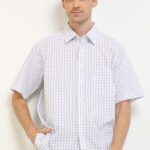 Kemeja Lengan Pendek Pierre Cardin Check Jerro - Casual White