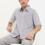 Kemeja Lengan Pendek Pierre Cardin Printed Le Aforne - White Regular Casual