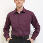 Kemeja Lengan Panjang Pierre Cardin Solid Nostoire - Formal Red Regular