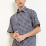 Kemeja Lengan Pendek Pierre Cardin Printed Nidjure - Navy Regular Casual