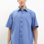 Pierre Cardin Smart Formal Shirt Womme Solid - Regular Short Light Blue