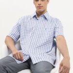 Pierre Cardin Smart Casual Shirt Alora Check - Regular Short Blue