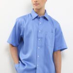 Pierre Cardin Smart Formal Shirt Egiro Solid - Regular Short Light Blue