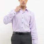 Pierre Cardin Business Casual Shirt Jiero Print - Regular Long Purple