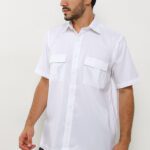 Kemeja Lengan Pendek Pierre Cardin Lopper Jen White - Formal Cotton