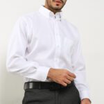 Pierre Cardin Business Formal Technoshirt Solid Heming -  Regular Single Long White