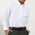 Pierre Cardin Business Formal Technoshirt Solid Bastien -  Body Fit Single Long White
