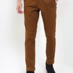 Pierre Cardin Celana Panjang Chino Pria Mud & Gear Brown