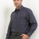 Kemeja Lengan Panjang Regular Pierre Cardin Solid Fatal Noir - Black Formal Look
