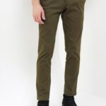 Pierre Cardin Celana Panjang Chino Pria Pine Bastion Dark Green