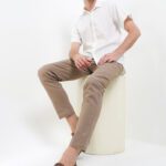 Pierre Cardin Celana Panjang Chino Pria Tobacco Road Light Brown