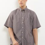 Pierre Cardin Business Casual Shirt Heurac Print - Regular Short Brown