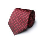 Dasi Ethan White Gridora Maroon